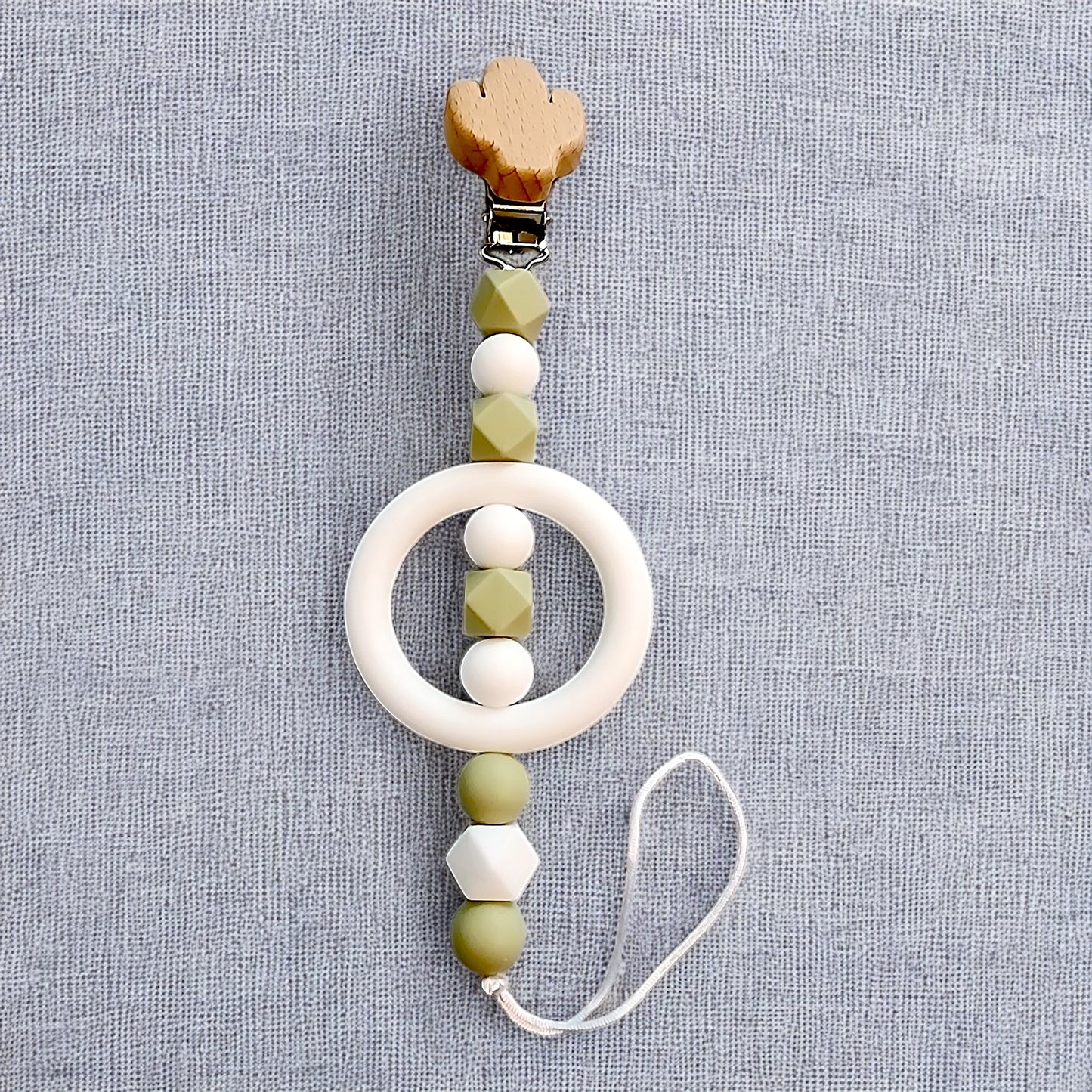 Silicone Beaded Pacifier Clip ~10” Length, Food-Safe Silicone, Multiple Cute Designs to Choose From!