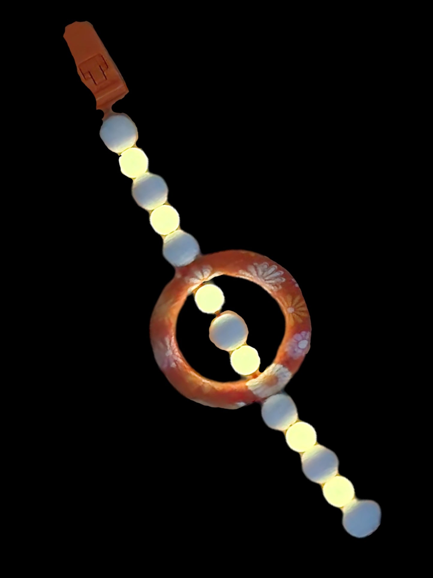 Silicone Beaded Pacifier Clip ~10” Length, Food-Safe Silicone, Multiple Cute Designs to Choose From! Glow in the Dark Series