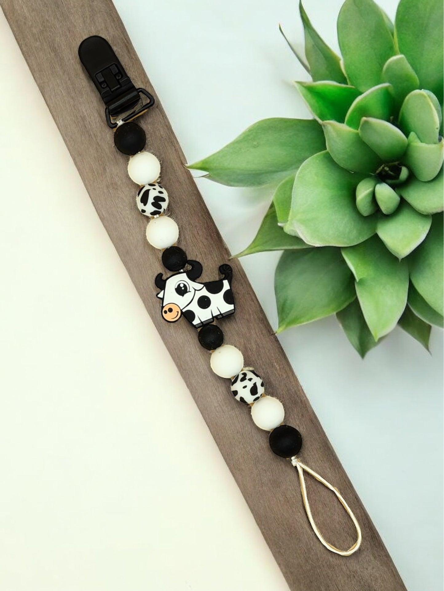 Silicone Beaded Pacifier Clip ~10” Length, Food-Safe Silicone, Multiple Cute Designs to Choose From!