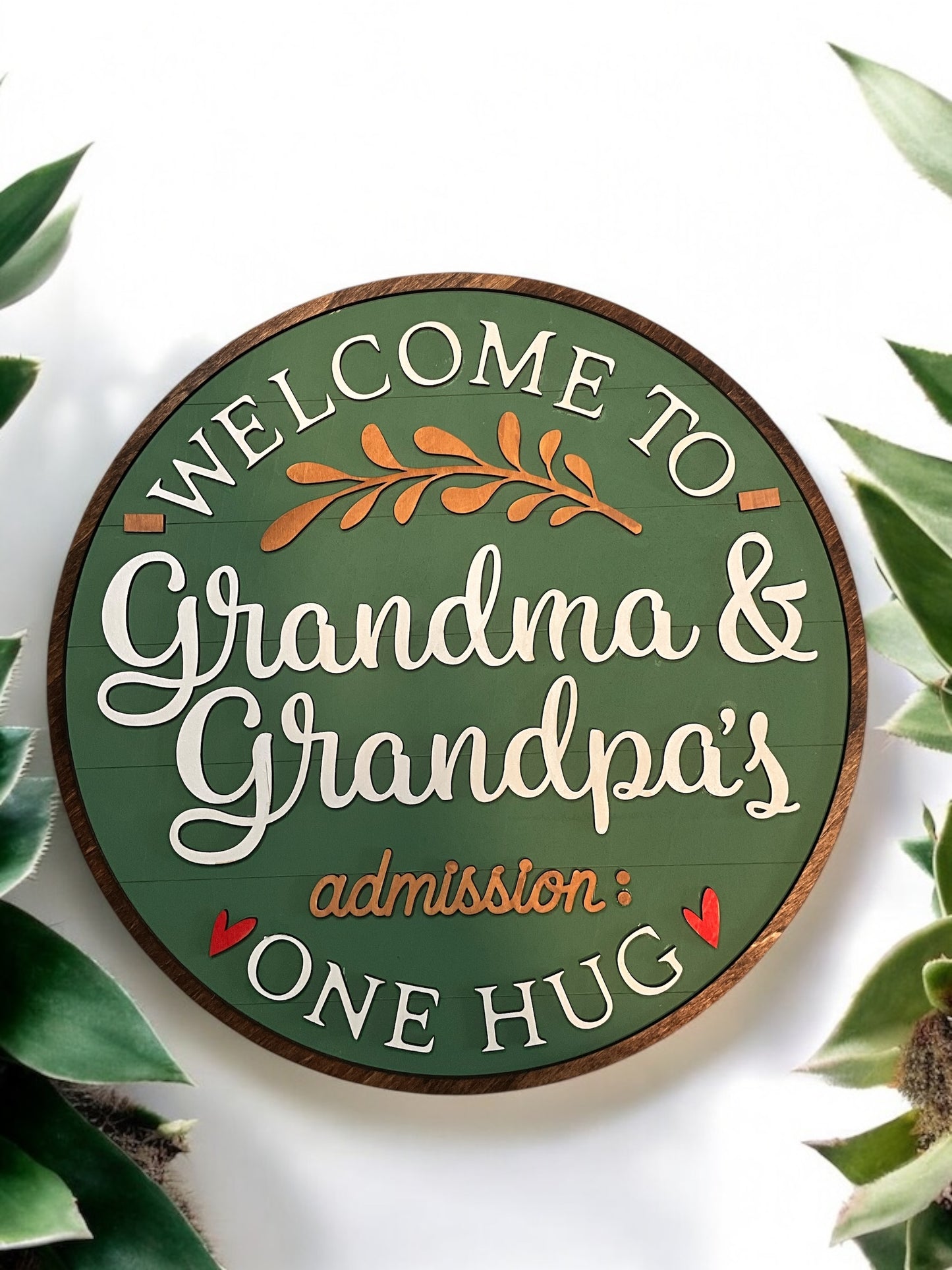 Handmade Wooden Welcome Sign – 11–12" Round Door Hanger, Rustic, Aztec, and Seasonal Designs