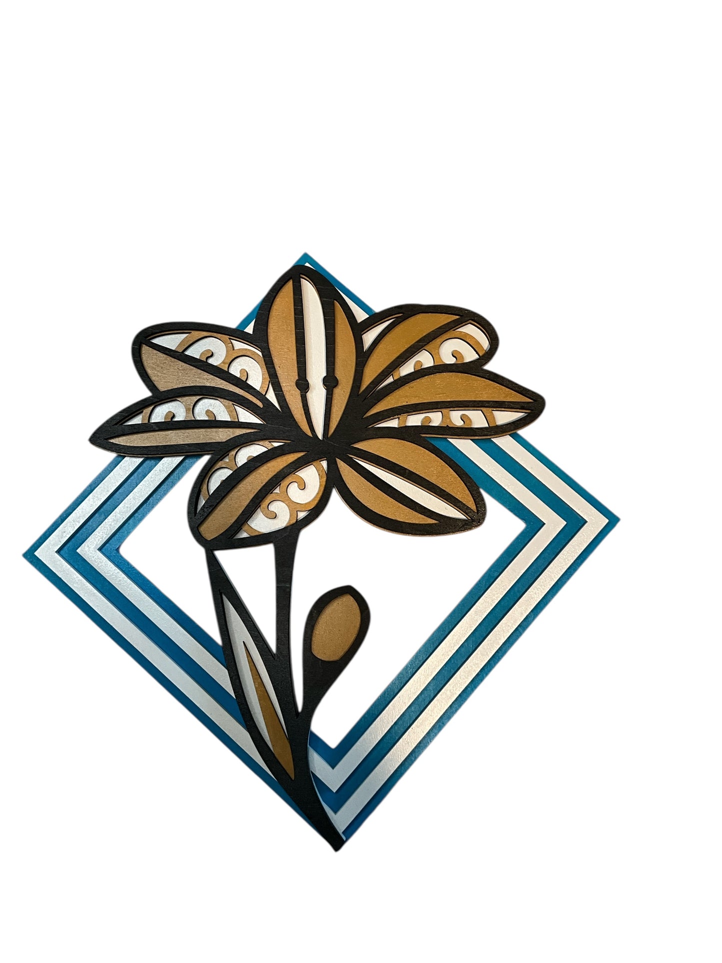 Handcrafted 4-Layer Wooden Boho Nature Wall Art – Hummingbird, Butterfly, Dragonfly & Floral Design