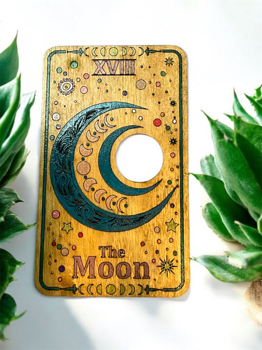 Mystic Sphere Card Holder – Handmade Crystal Display Stand for Tarot, Oracle, or Sphere Collections