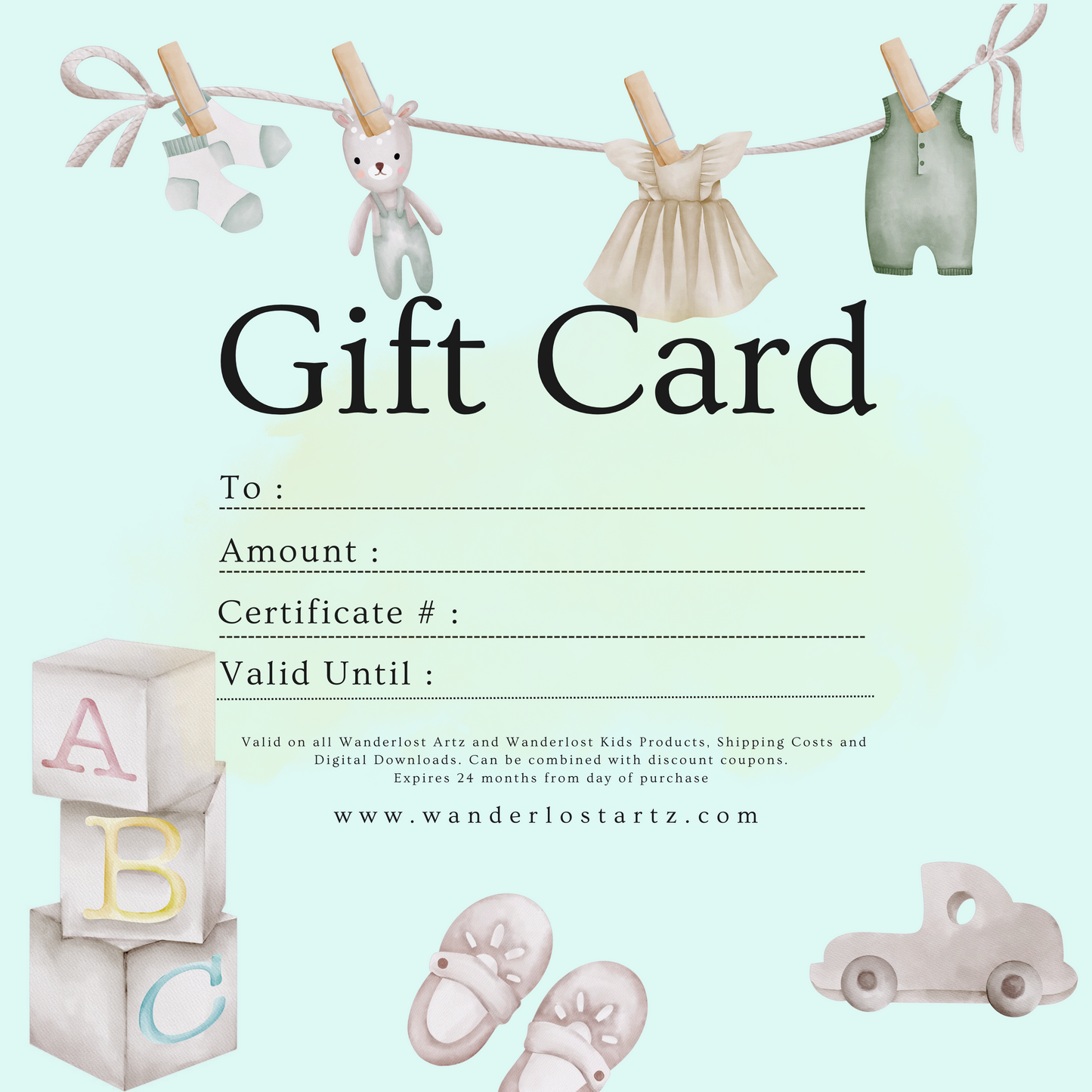 ๐ WanderLost Artz Gift Card ๐