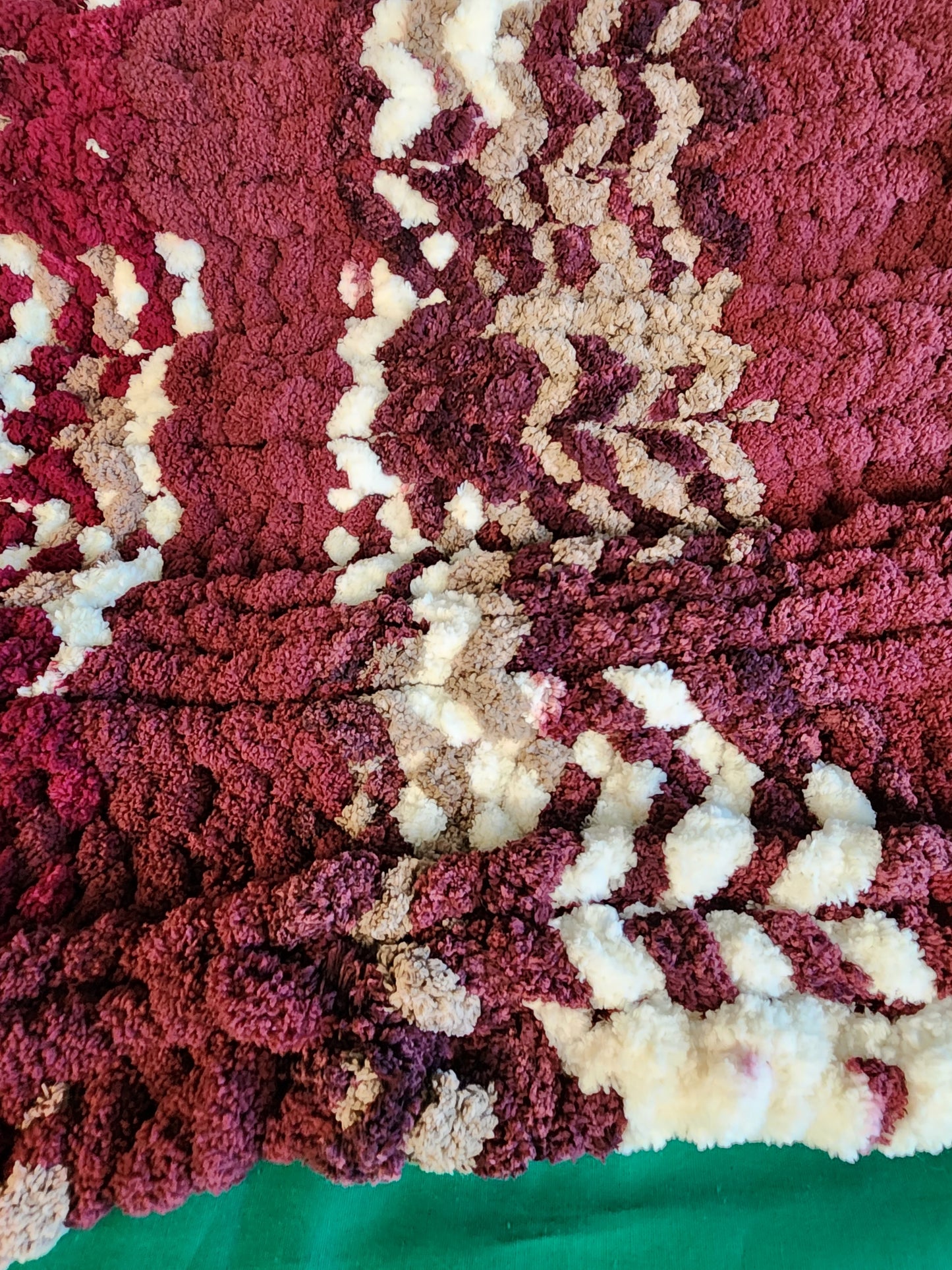 Cozy Super Soft Hand-Knit Chunky Chenille Blankets for Cribs, Baby Blanket from WanderLost Kids 30" x 40" Cranberry Mix