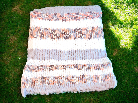 Cozy Super Soft Hand-Knit Chunky Chenille Blankets for Babies, Toddlers & Bigger Kids from Wanderlost Kids 40” x 50” Baby Pastel