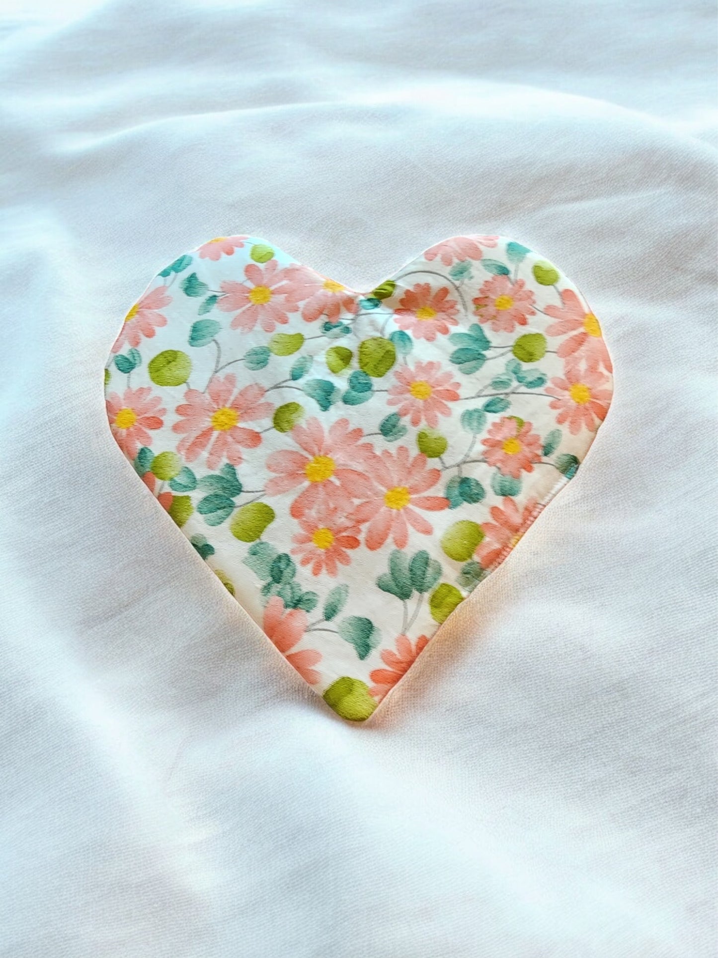 8” Handmade Heart-Shaped Crinkle Baby Sensory Toy - Soft, Durable, and Machine Washable