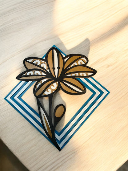 Handcrafted 4-Layer Wooden Boho Nature Wall Art – Hummingbird, Butterfly, Dragonfly & Floral Design