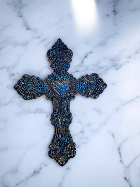 Mandala Cross with Heart