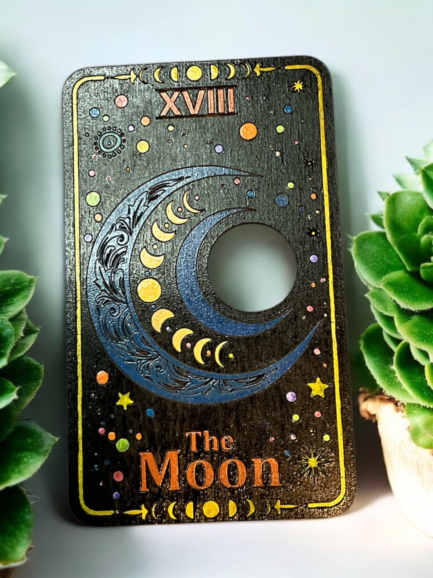 Mystic Sphere Card Holder – Handmade Crystal Display Stand for Tarot, Oracle, or Sphere Collections