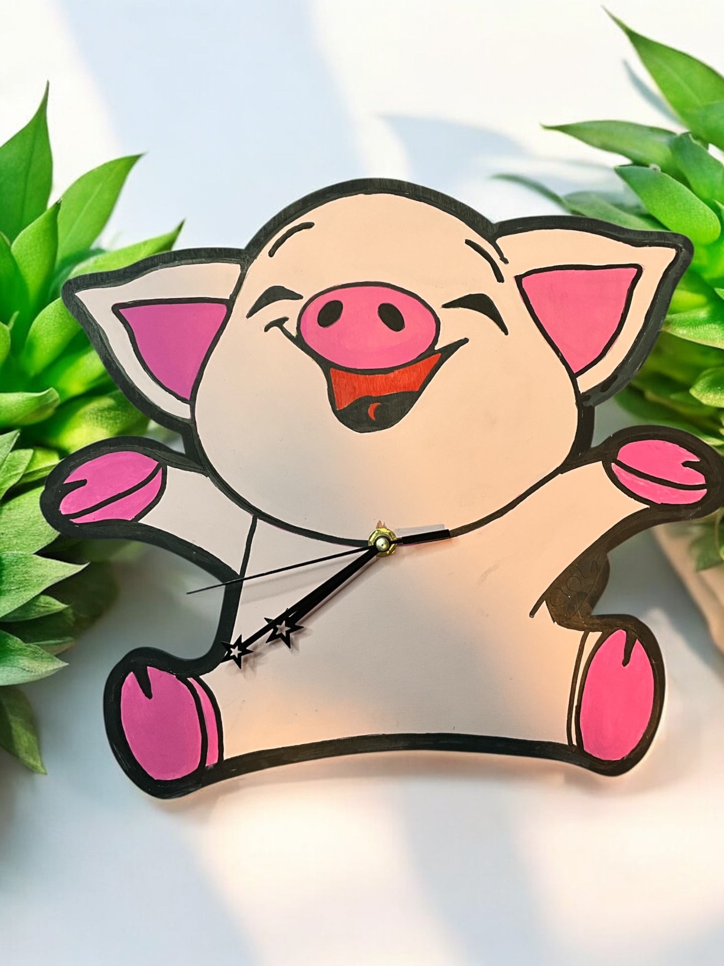 Happy Pig Kids Wall Clock