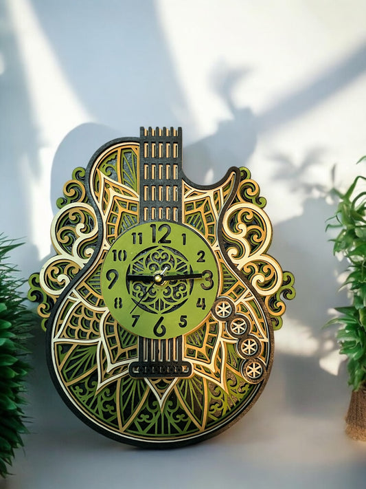 Mandala Electric Guitar Wall Art