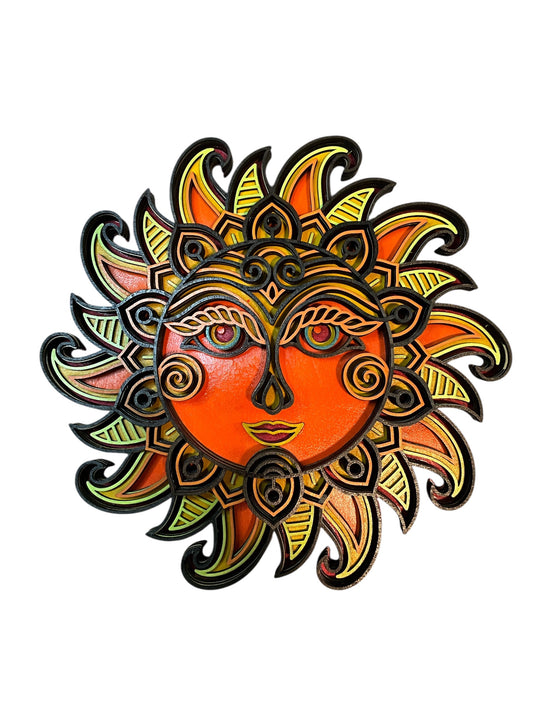 Smiling Sun Multilayer Wall Art