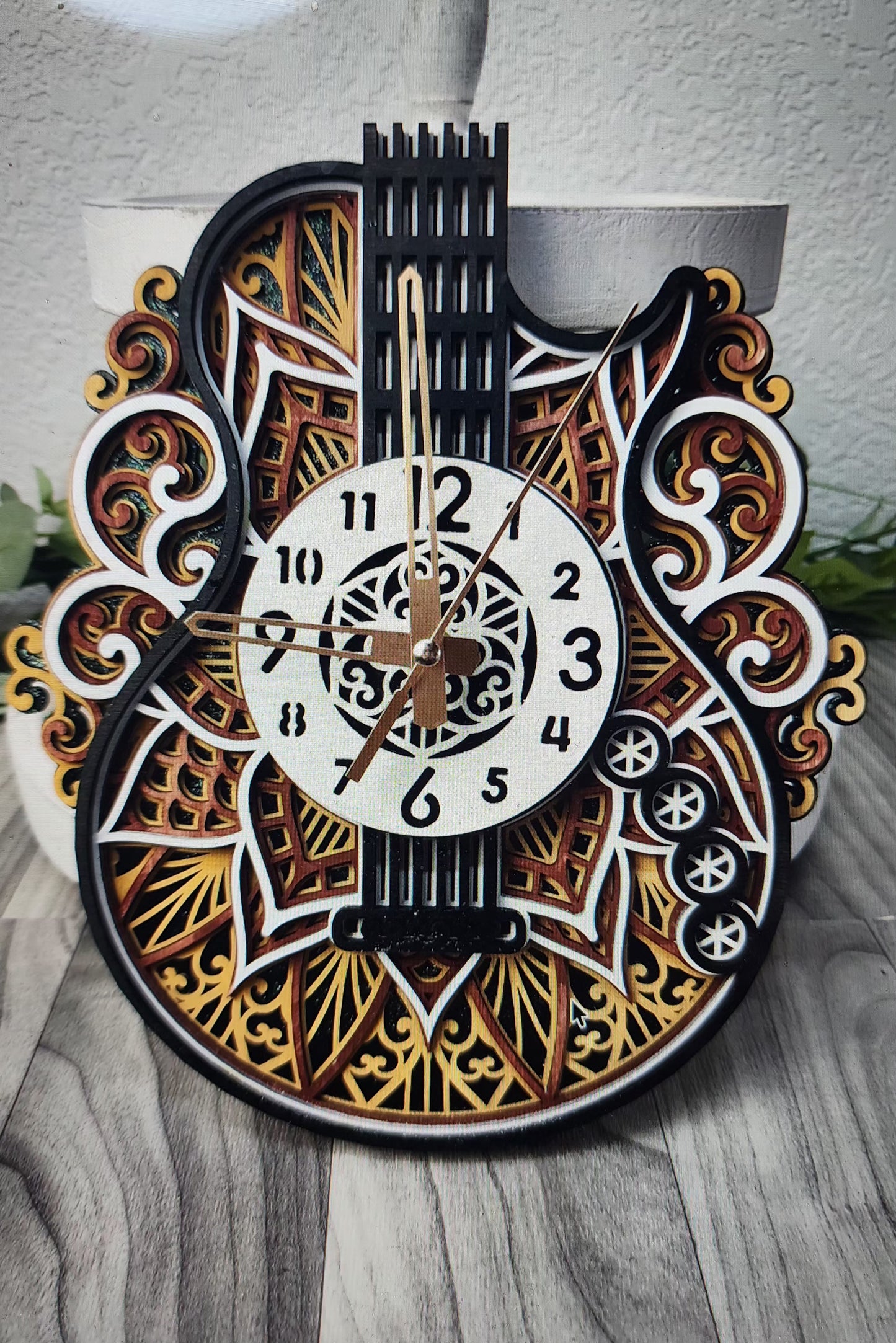 Mandala Electric Guitar Wall Art