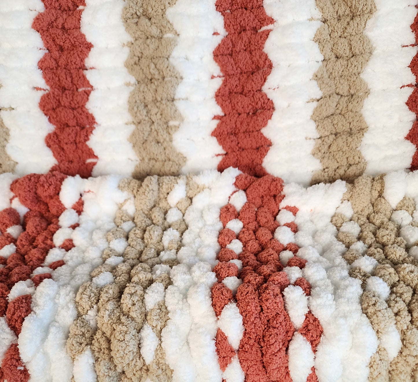 Cozy Wanderlost Kids Hand-Knit Chunky Chenille Blankets for Cribs, Baby Blanket 30" x 45" Taupe Spice