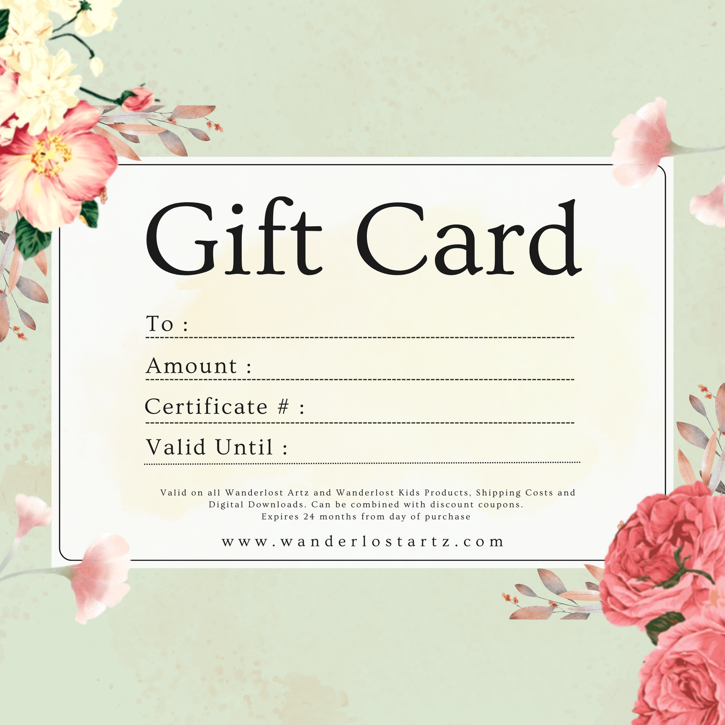 WanderLost Artz Gift Card